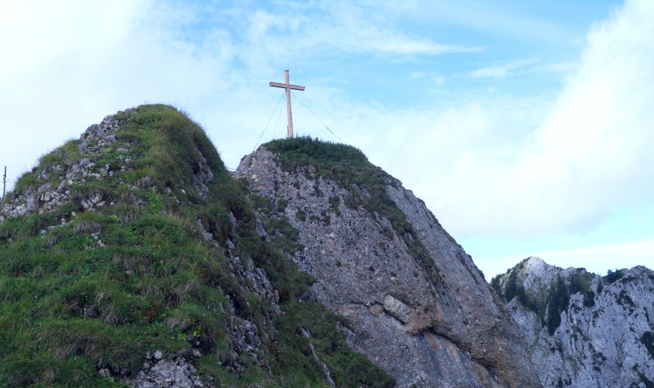 Der Gipfel des Brunnenkopf im Ammergebirge.