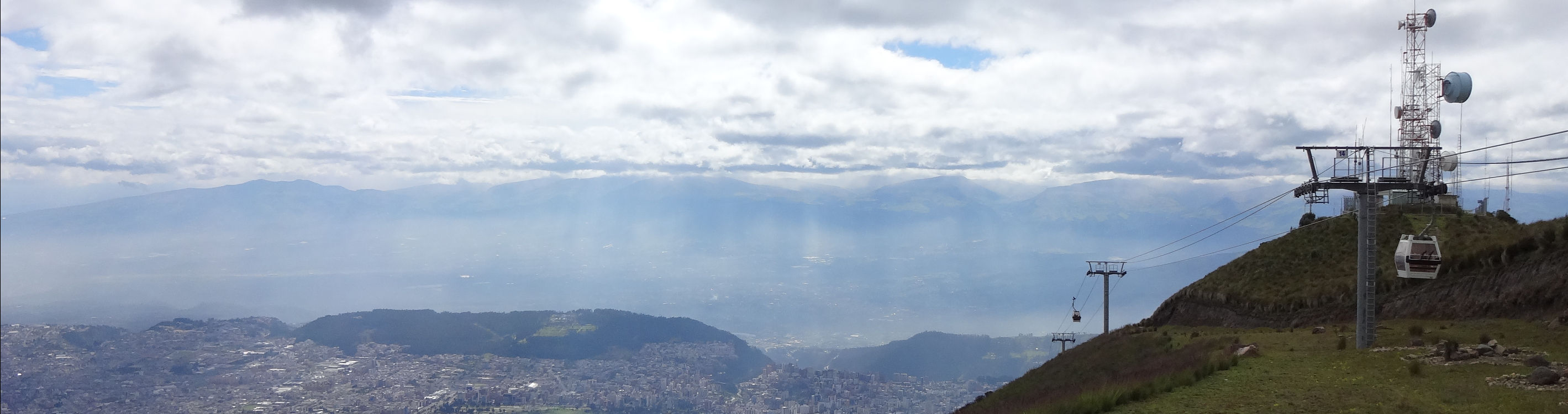 Blick auf die Straßen von Quito.