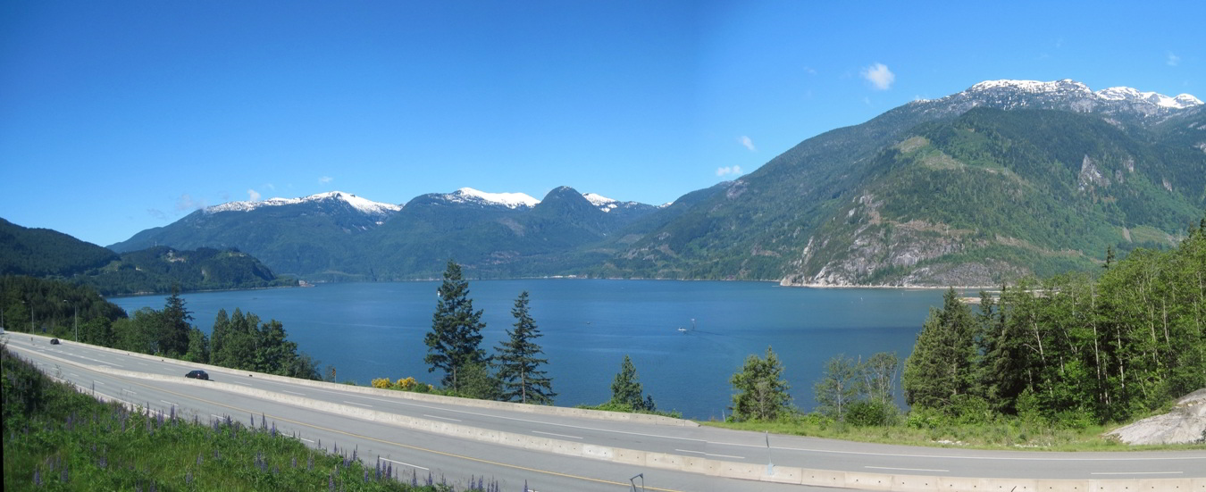 Der Sea-to-Sky Highway bei Squamish.