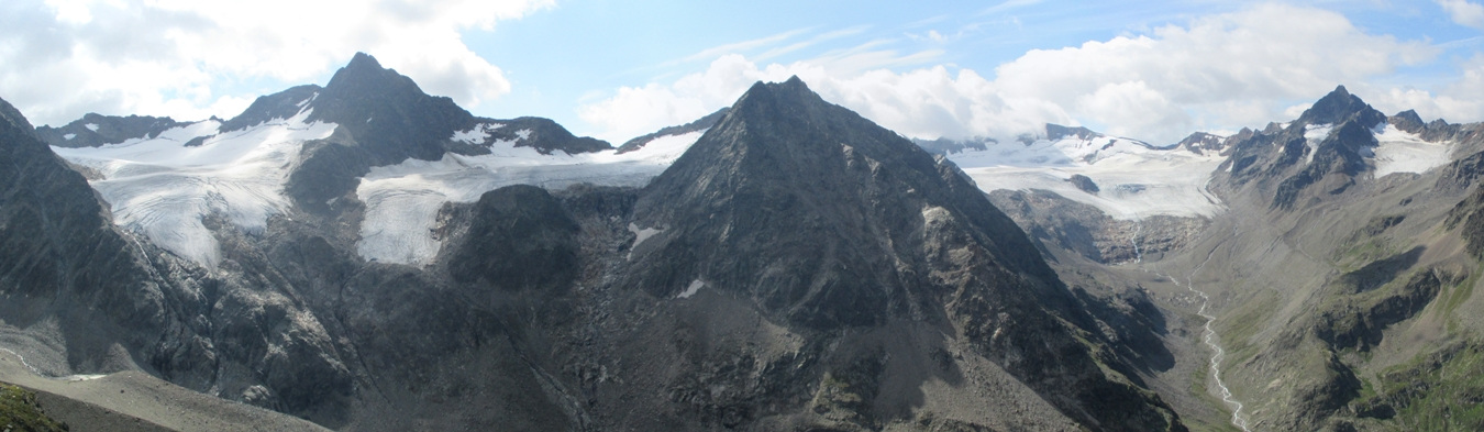 Die Gletscher der Stubaier Alpen.