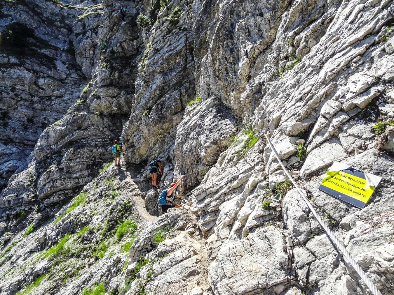 Der Einstieg des Edelrid-Klettersteigs am Iseler in den Allgäuer Alpen.