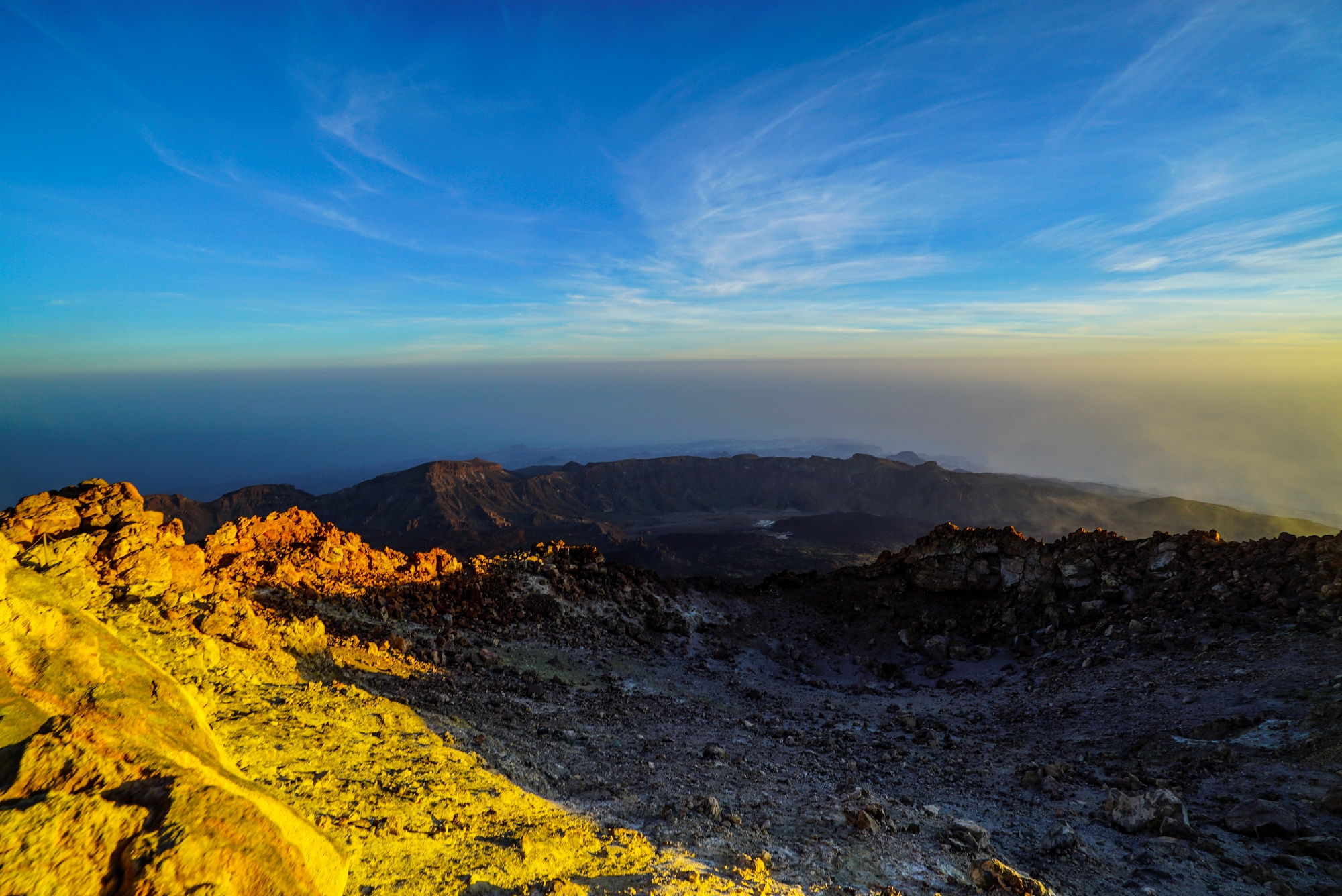 Der Krater des Pico del Teide auf Teneriffa.