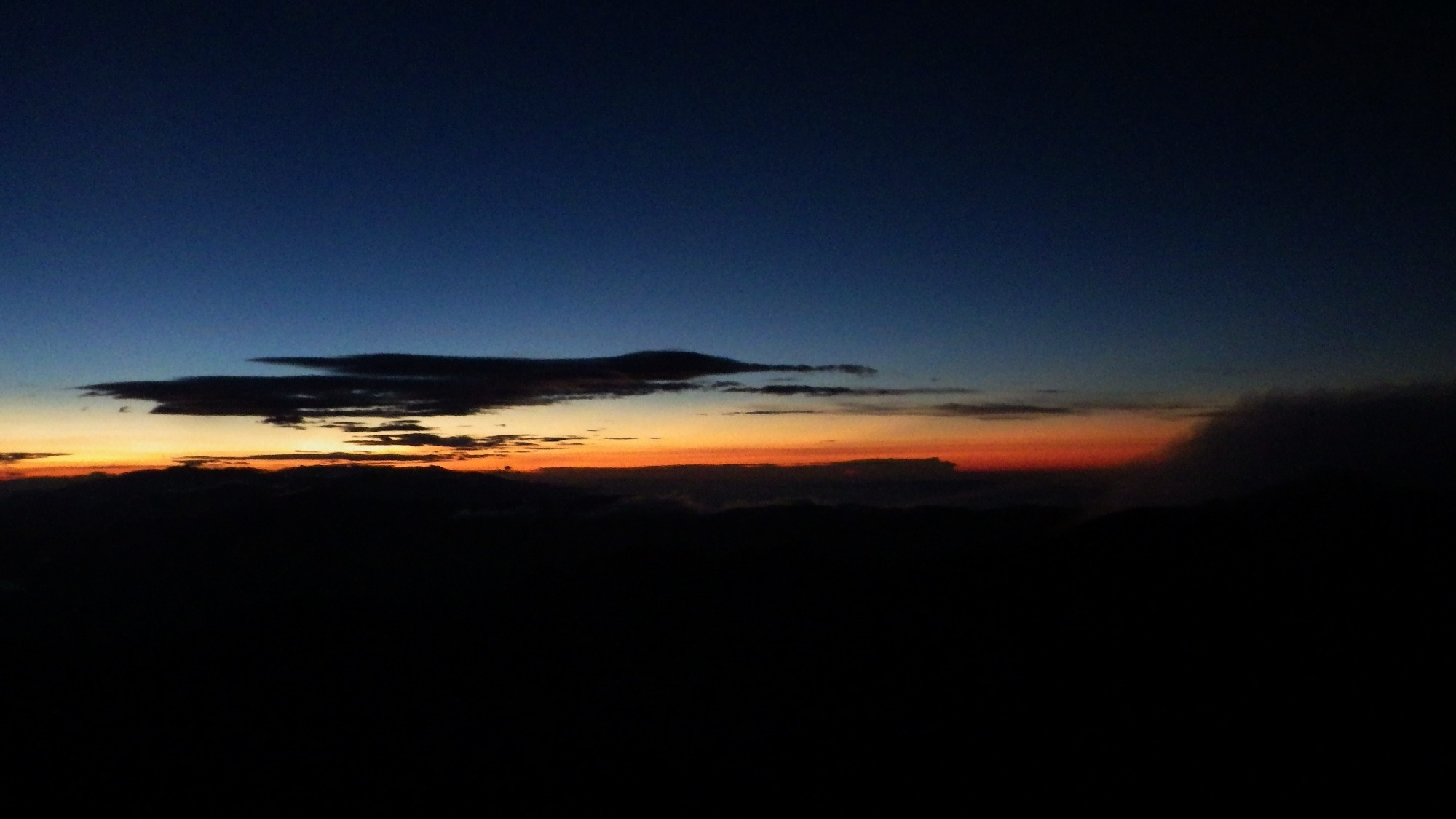Morgengrauen am Cerro Chirripó.
