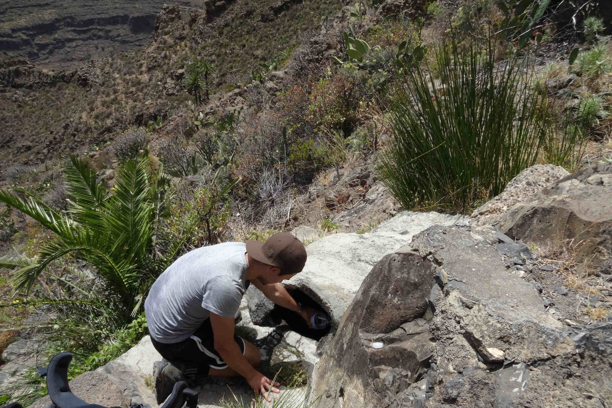 Versteckte Quelle auf La Gomera.
