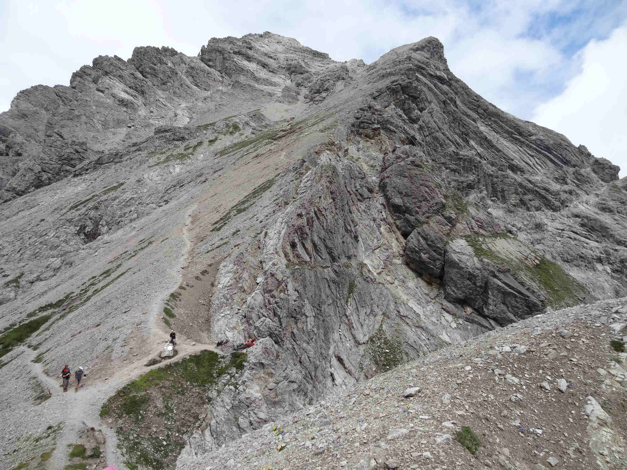 Der Gipfelaufbau des Großen Krottenkopf.