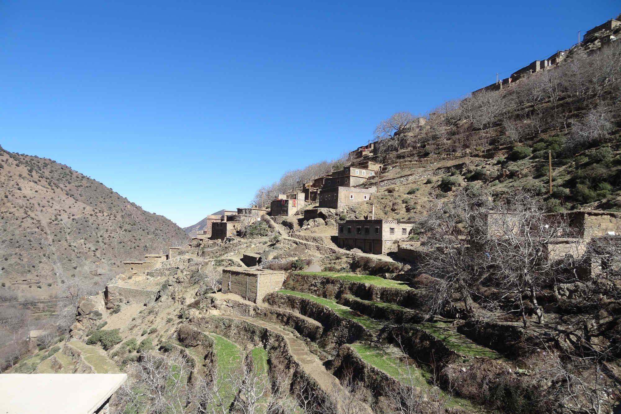 Die Ortschaft Tizi Oussem im Atlasgebirge.