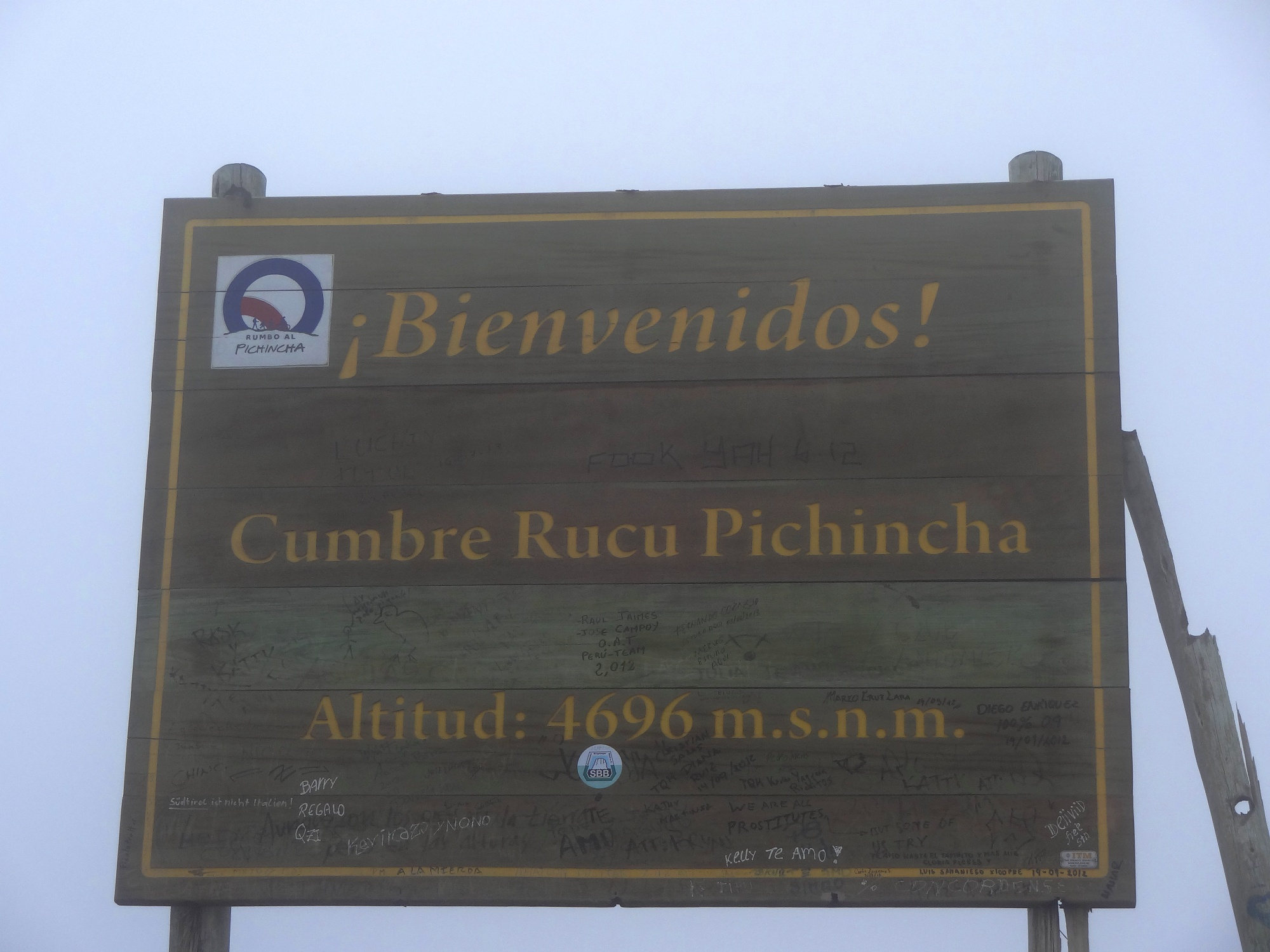 Der Gipfel des Rucu Pichincha.