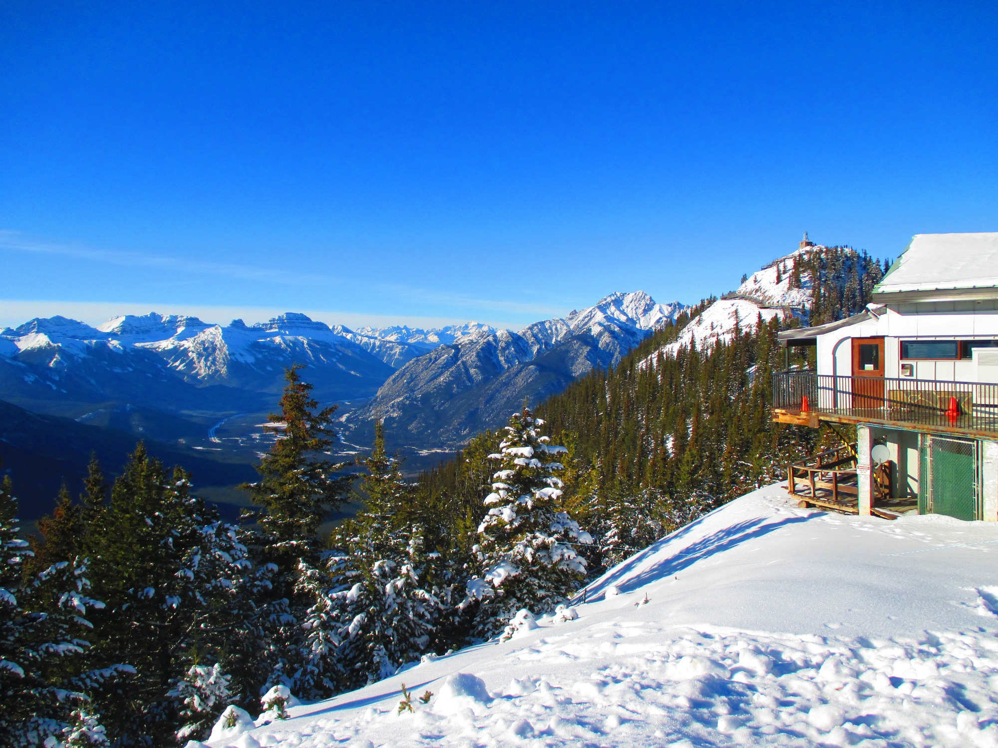 Die Bergstation der Banff Gondola.