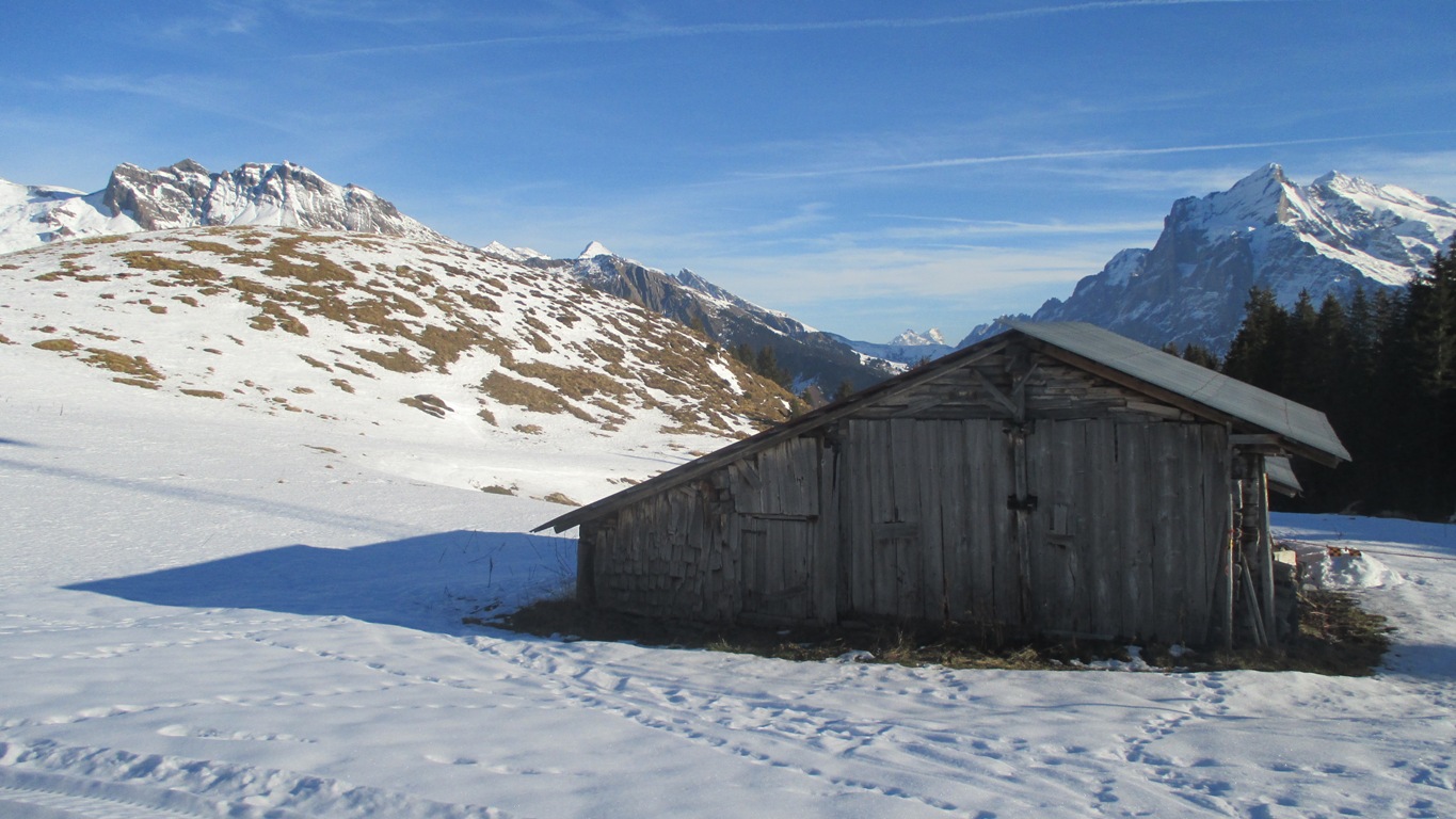 Berghütten am Männlichen.
