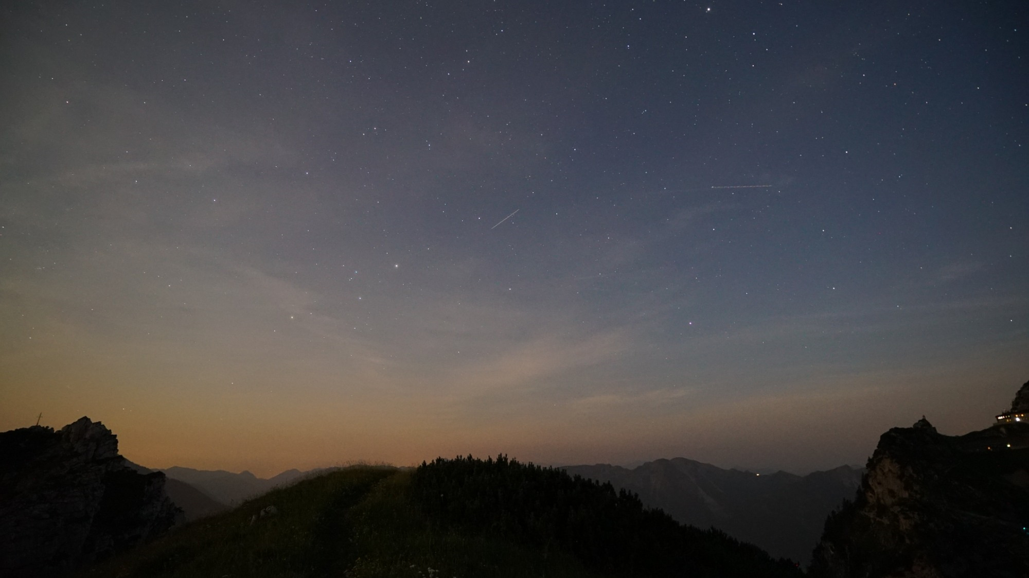 Das Sternenzelt über dem Wendelsteinmassiv.