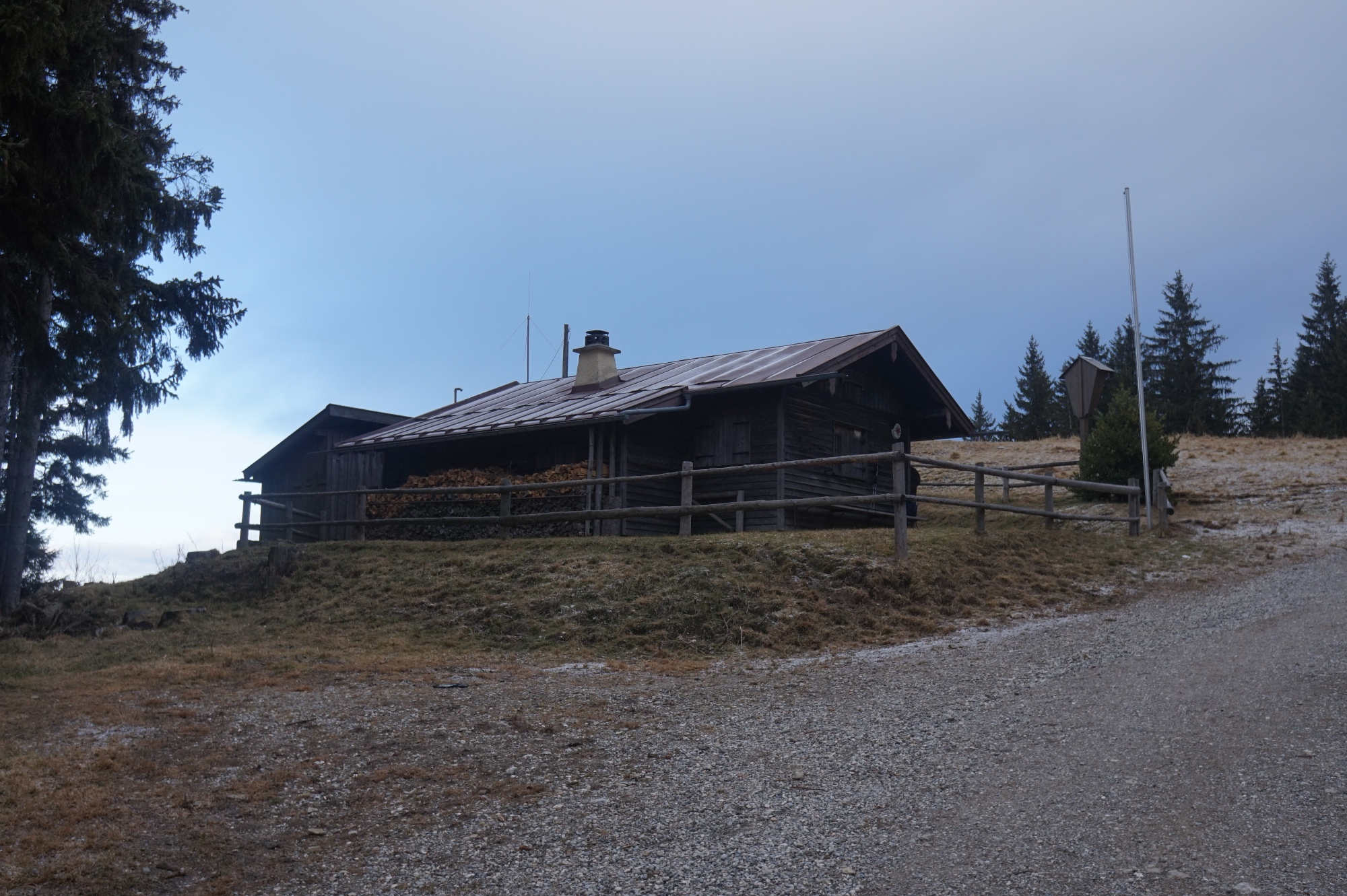Die Bergwachthütte am Hörnle.