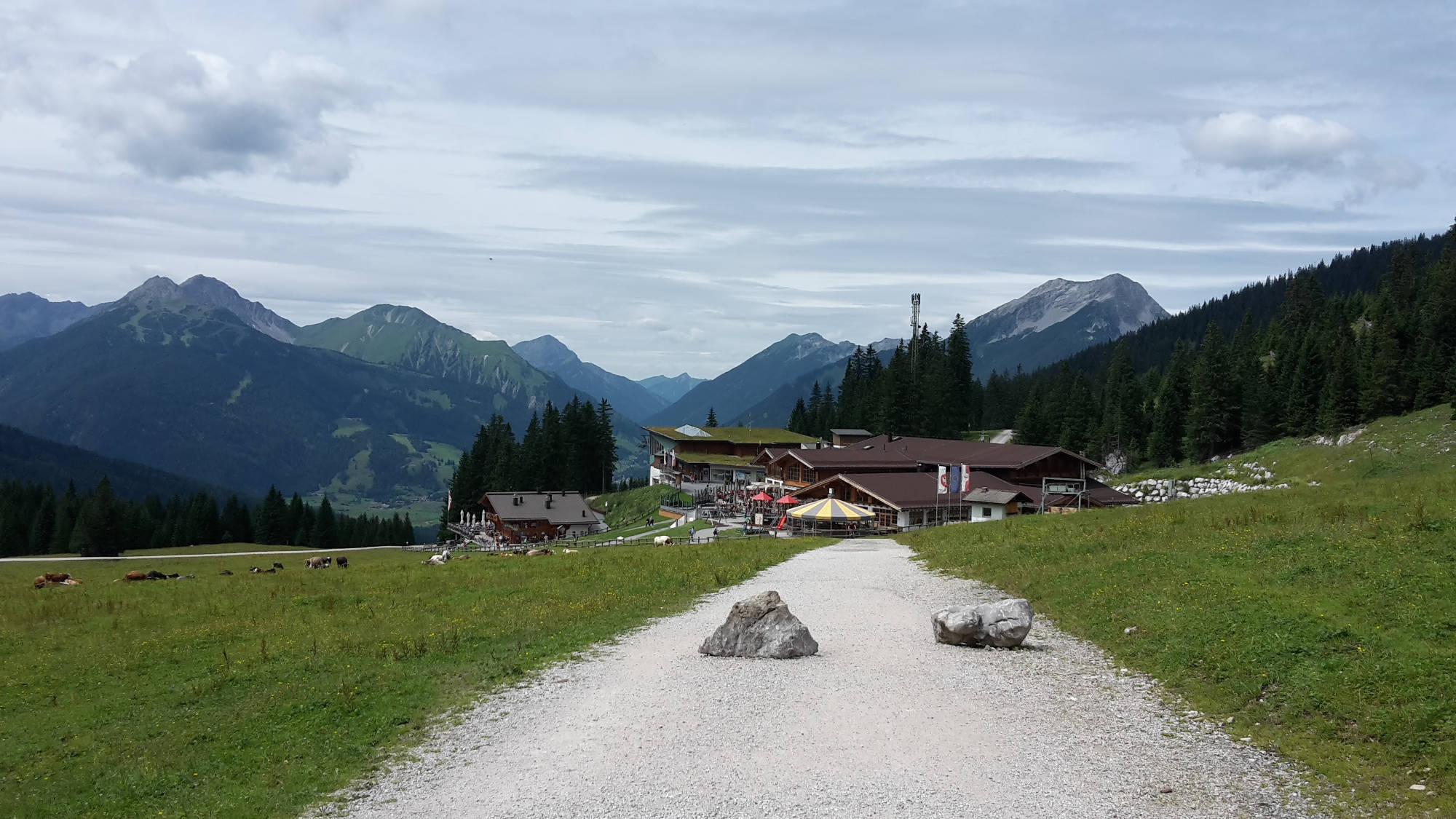 Die Ehrwalder-Alm im Wetterstein-Gebirge.