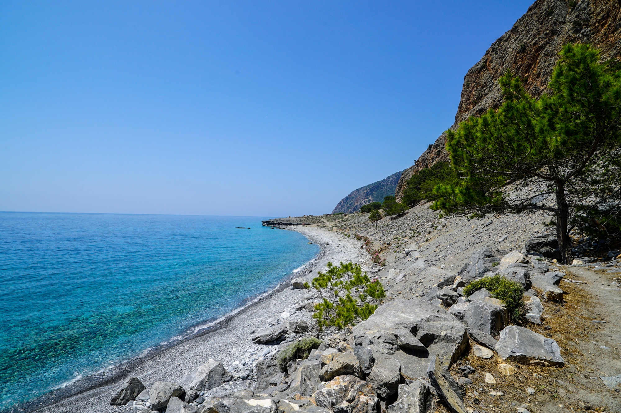 Die Küste zwischen Agios Pavlos und Agia Roumeli.
