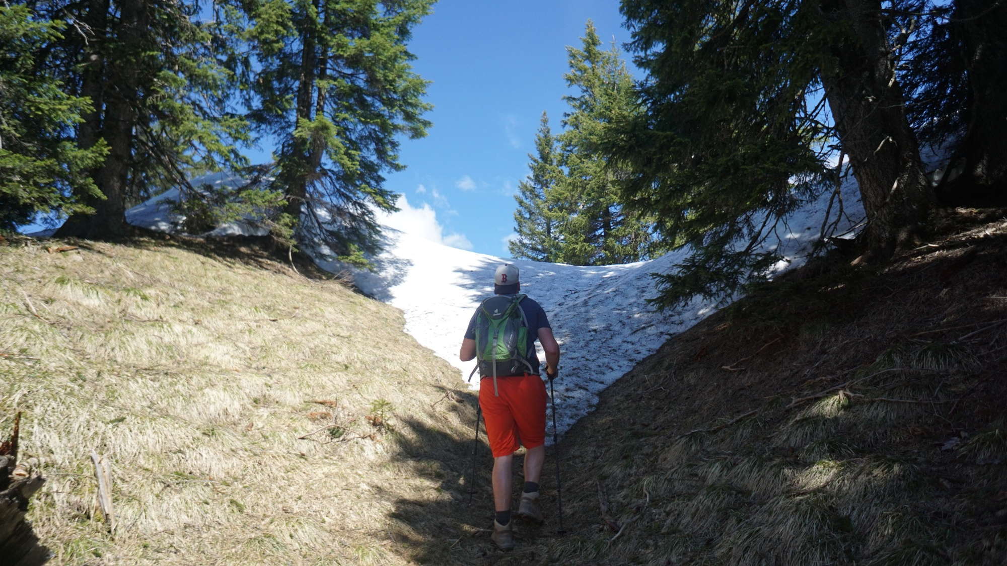 Die letzten Meter zum Gipfel des Schelleskopf im Ammergebirge.