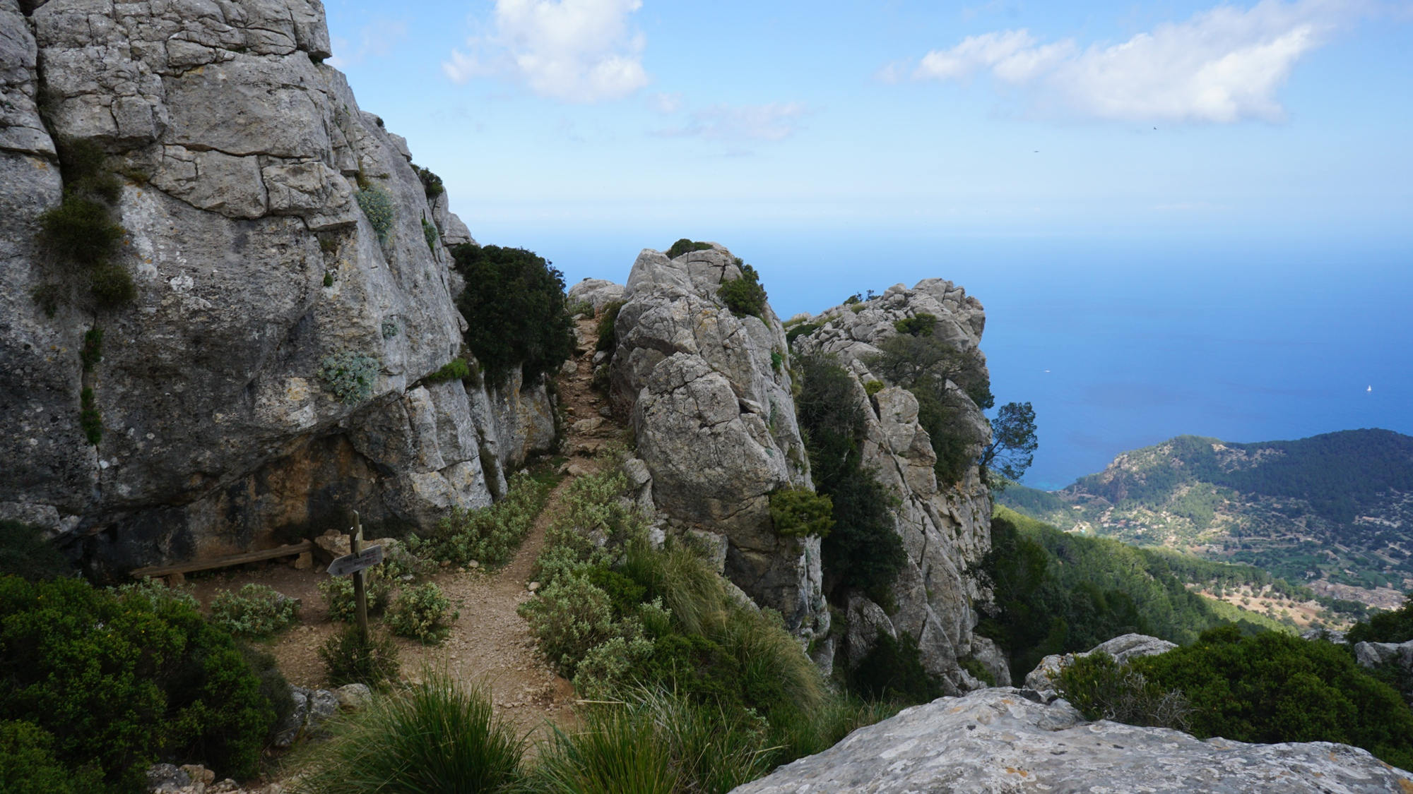 Der Pas de na Sabatera am Puig de Galatzó in der Serra de Tramuntana.