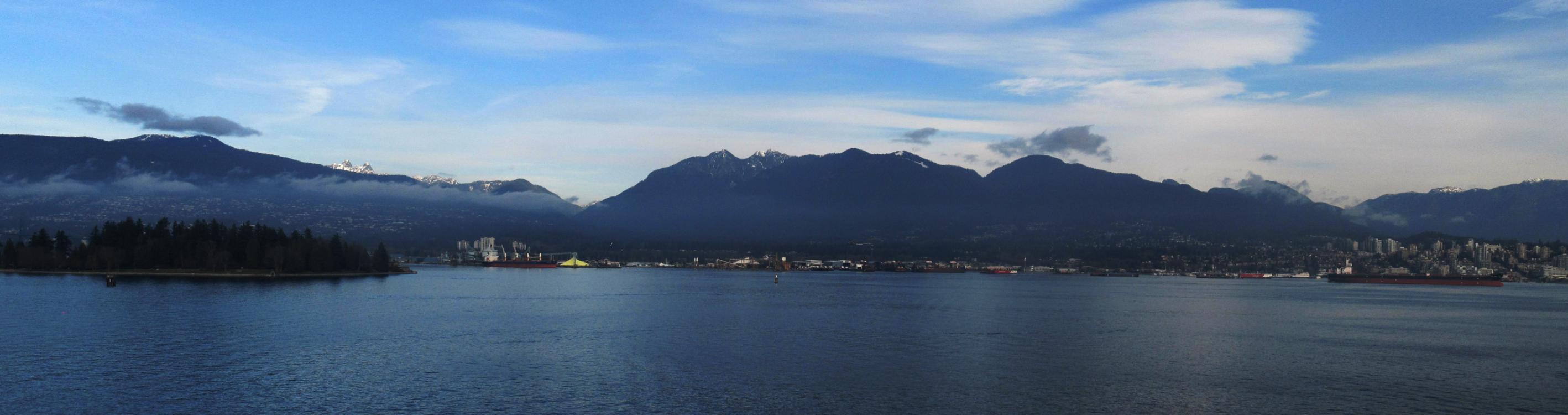 Die North Shore Mountains bei Vancouver.