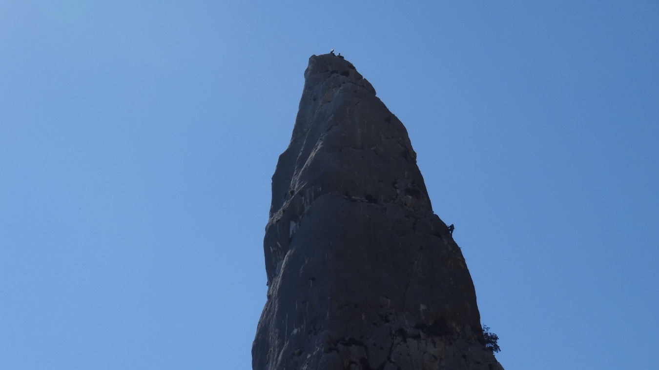 Kletterer auf der L’Aguglia.