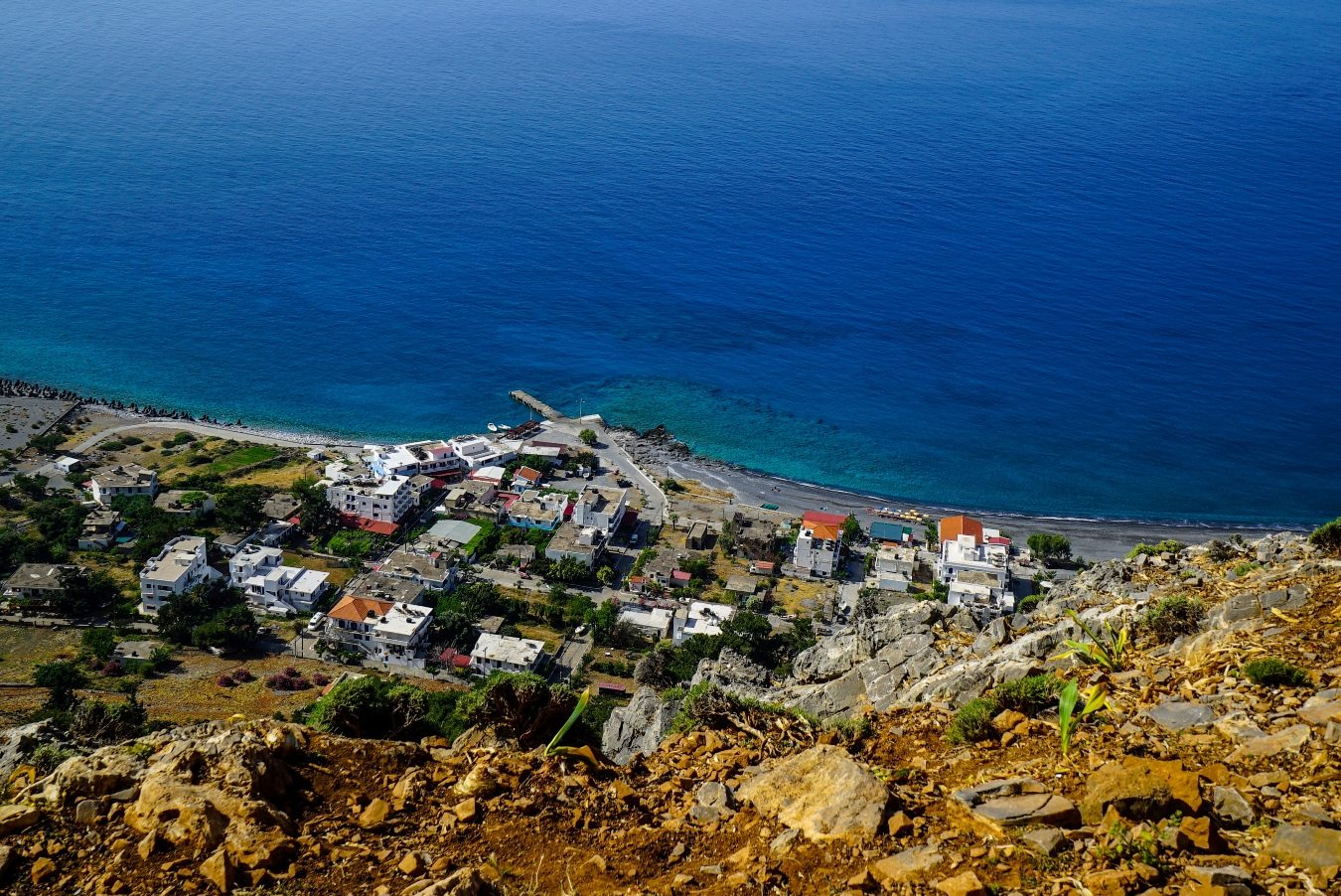 Der Blick vom Kastro auf Agia Roumeli.