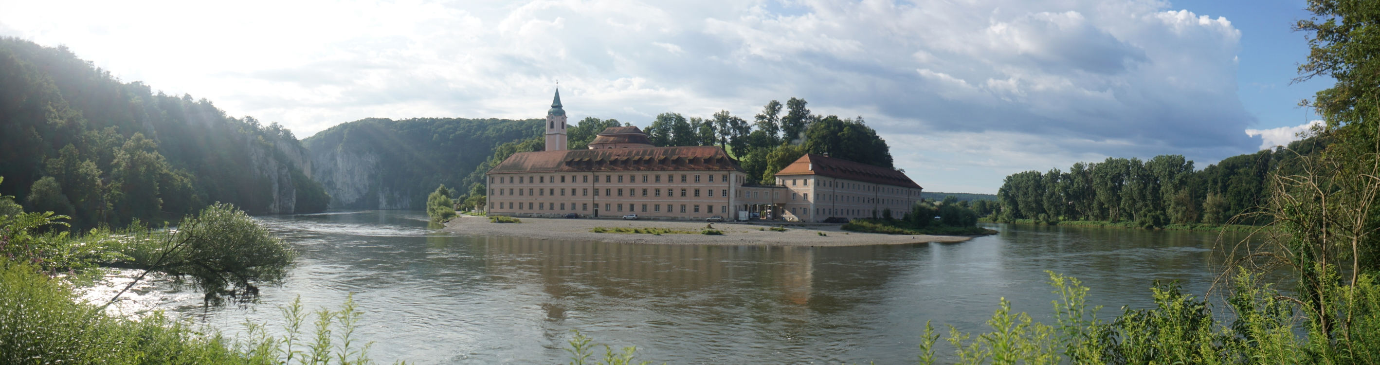 Das Kloster Weltenburg an der Donau bei Kelheim.