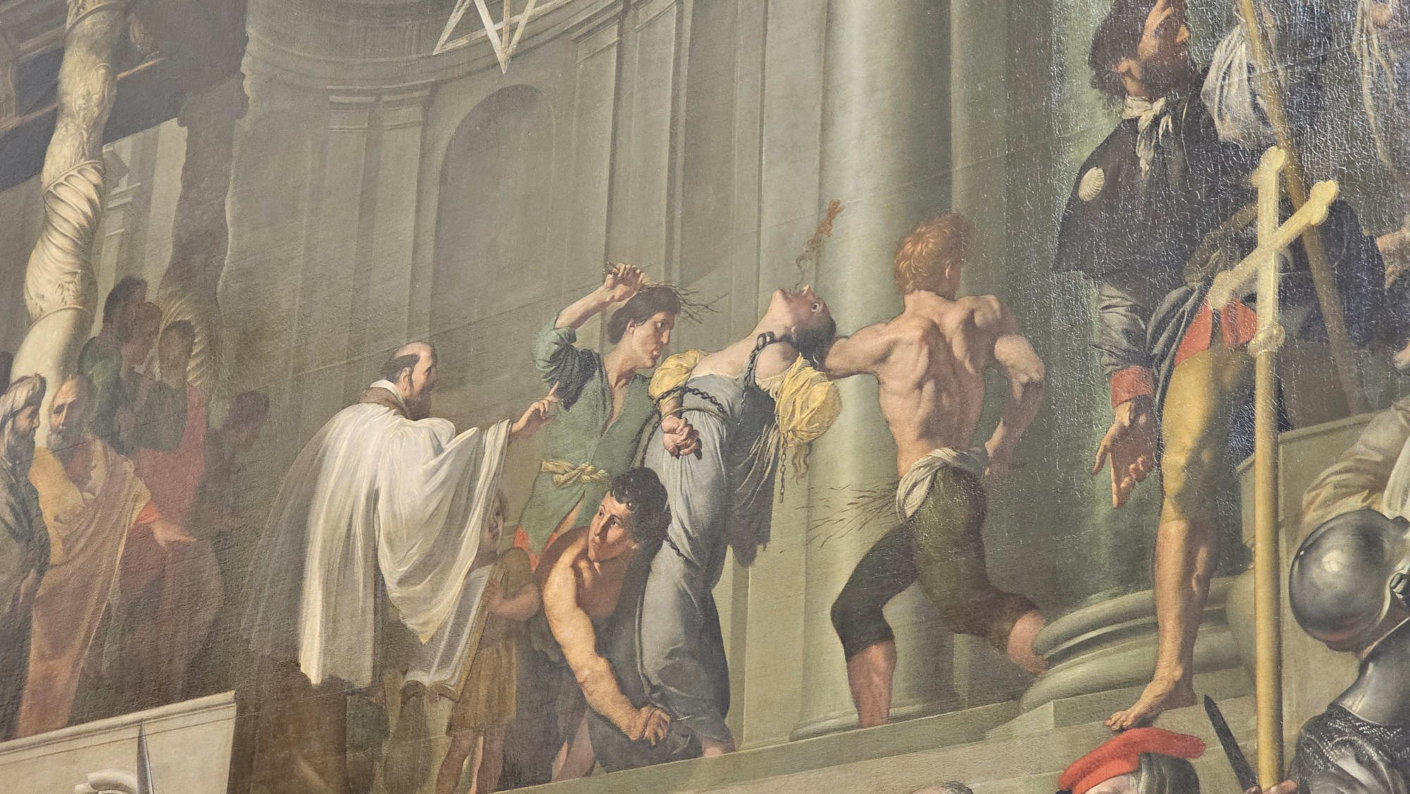 Gérard Douffets »Papst Nicolaus V. besucht das Grab des Heiligen Franz von Assisi«.