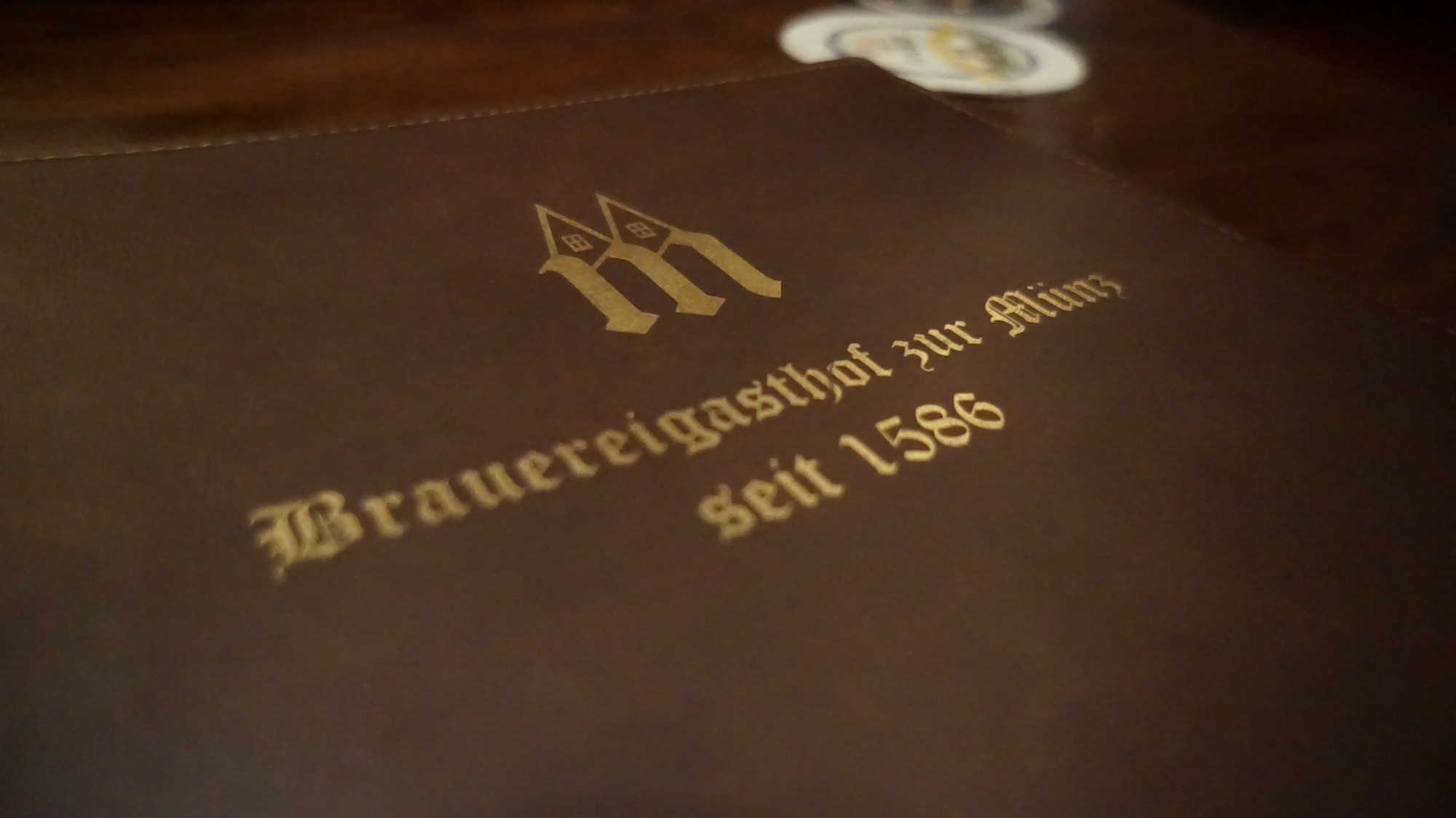 Die Speisekarte des Brauereigasthofs zur Münz.