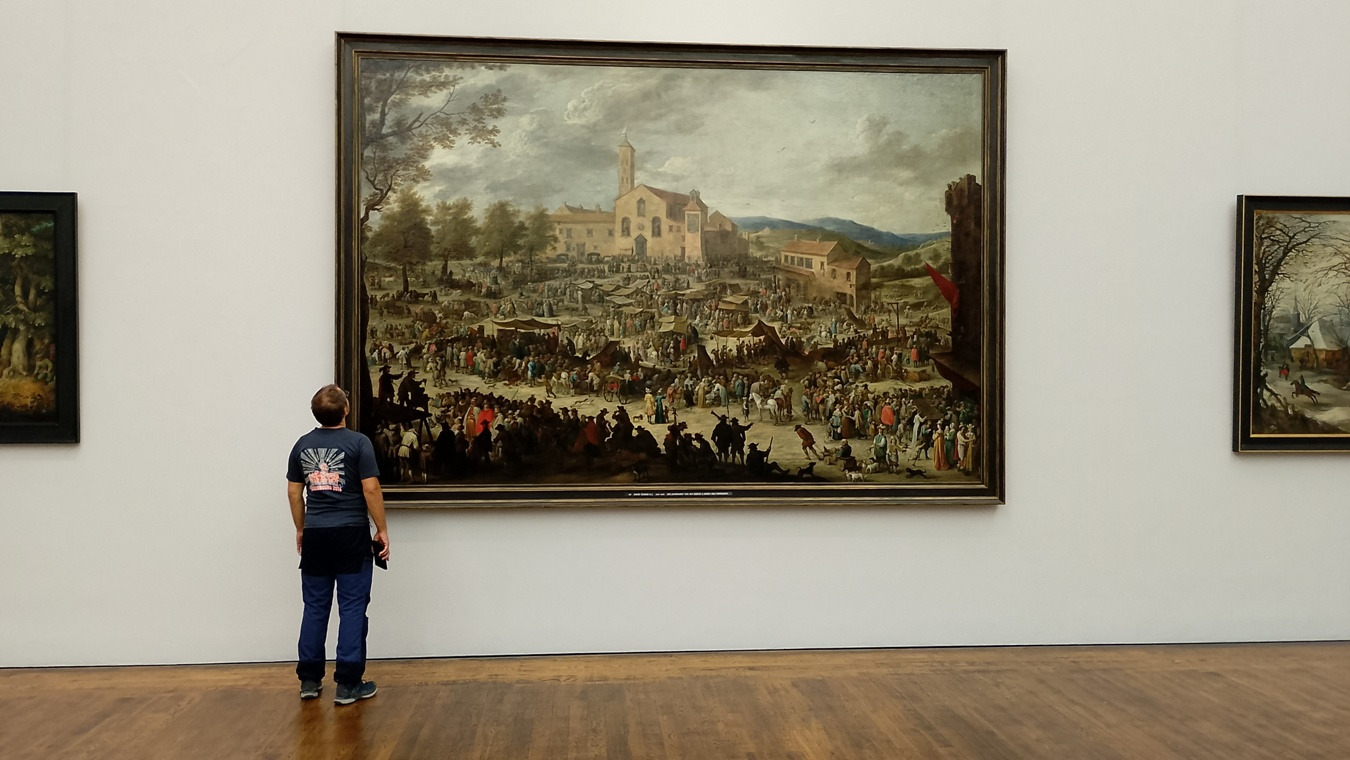 David Teniers »Der Jahrmarkt vor der Kirche S. Maria dell’Impruneta« in der Flämischen Barockgalerie auf Schloss Neuburg.